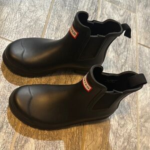 Hunter Black Chelsea Boots